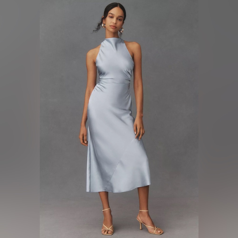 Reformation Light Blue Halter Wedding Dress